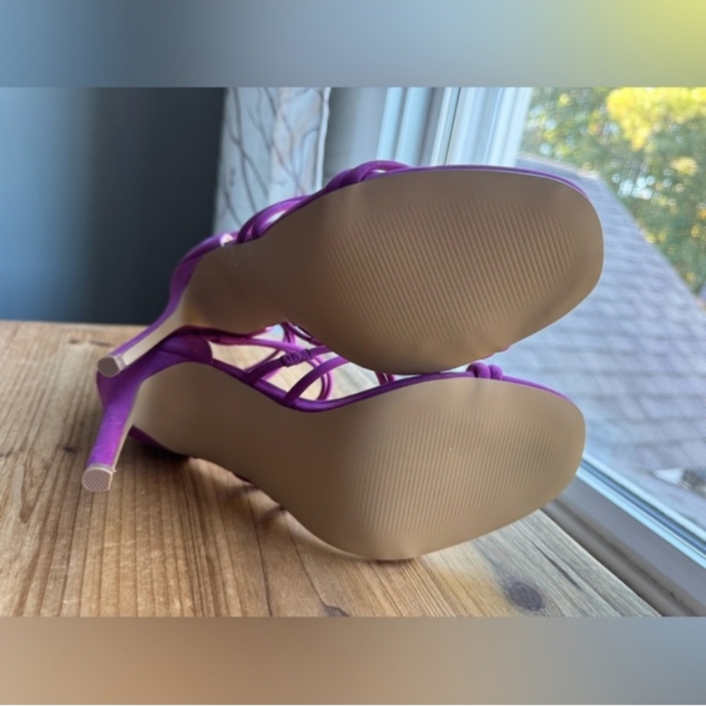 Steve Madden Fuchsia Multi-Strap Stiletto Sandals - Picture 4 of 4